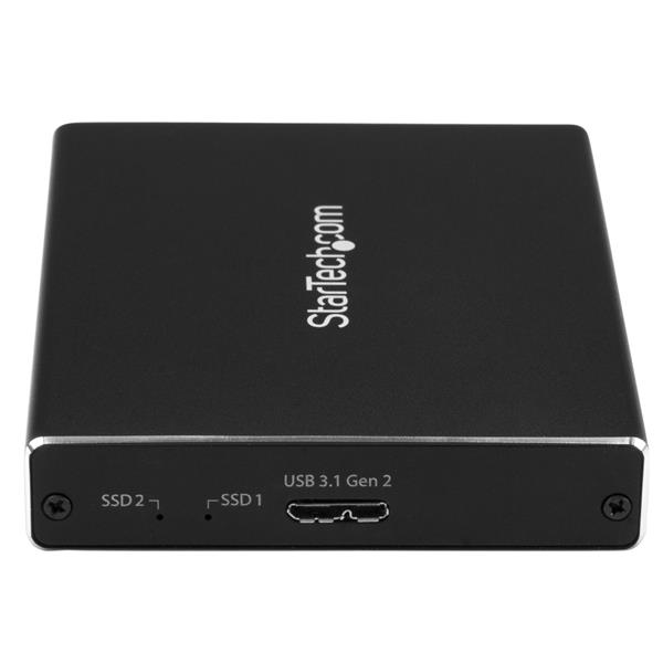 StarTech.com Dual-Slot Drive Enclosure for M.2 NGFF SATA SSDs