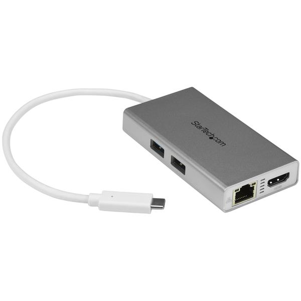 StarTech.com Adaptateur multiport USB-C vers HDMI 4K 30 Hz ou VGA, Hub 3  ports USB 3.0, RJ45, SD/microSD et Power Delivery 100W - Câble USB  StarTech.com sur