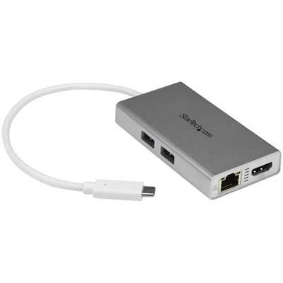 Alimentez et chargez votre ordinateur portable via USB Type-C (5 Gb/s), et créez un poste de travail où que vous alliez, en ajoutant la vidéo 4K, le GbE et deux ports USB 3.0