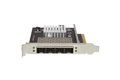 slide 4 of 4, zoom in, add four 10 gigabit fiber ethernet ports to your server or workstation, using the sfp+ transceiver of your choice