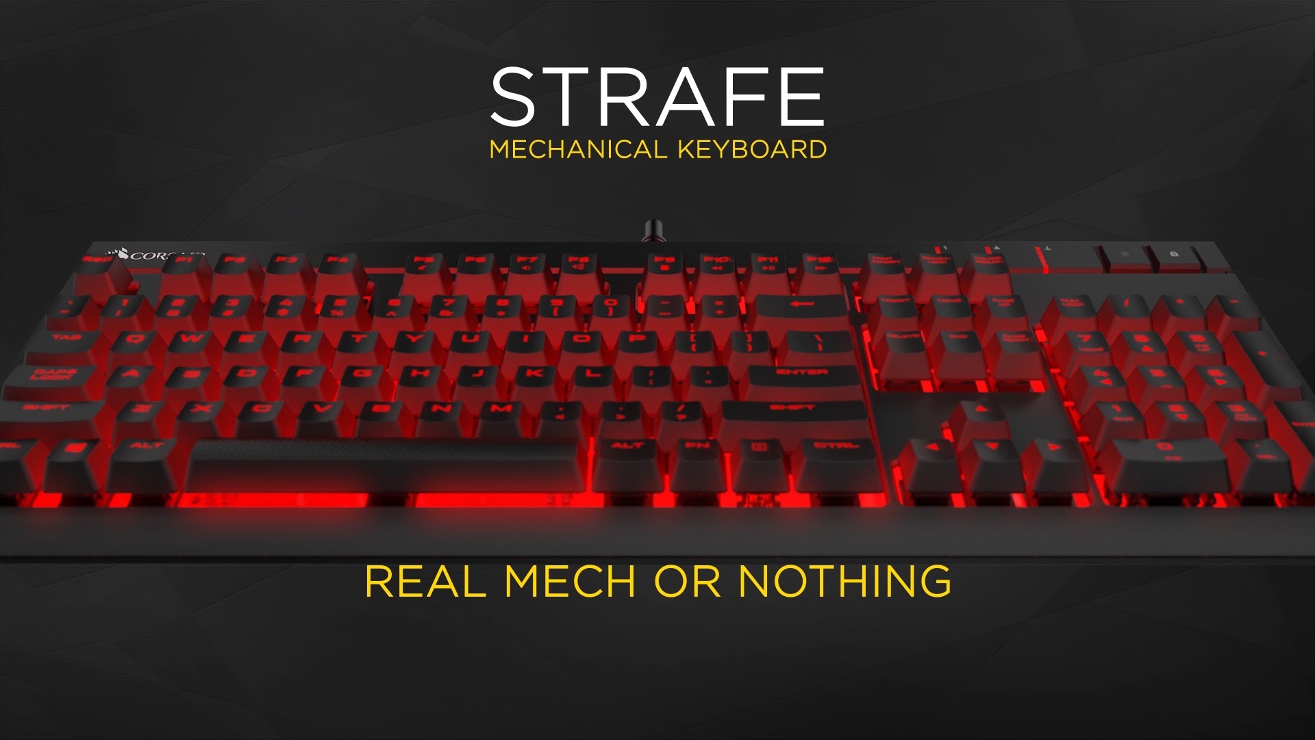 CORSAIR STRAFE Mechanical Gaming Keyboard - Red LED Backlit - USB