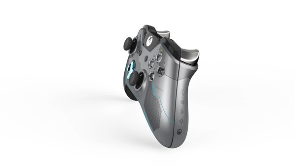 thumbnail video image 2 of microsoft xbox one wireless controller - limited edition halo 5: guardians - gamepad - wireless - for microsoft xbox one, 2 of 5
