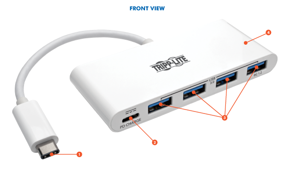 Hub Ladrón Concentrador 4x USB 3.0 5Gbps - Hubs USB-A