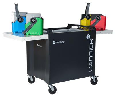 Charge, store, secure and transport devices in the Carrier Charging Cart