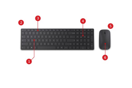 ▷ Microsoft Kit Teclado y Mouse Inalámbrico Desktop, QHG-00001 ©