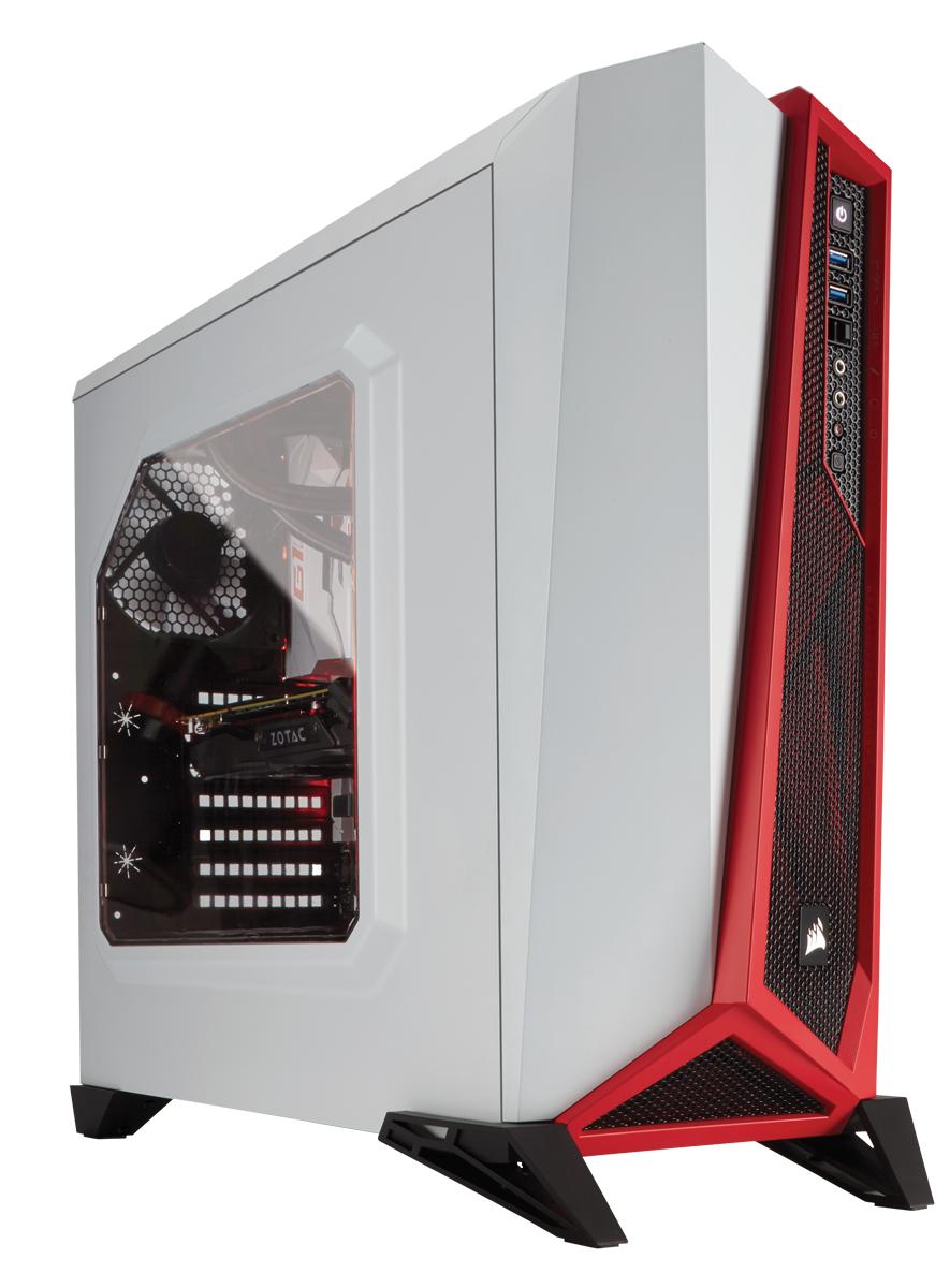 Corsair Carbide Series SPEC-ALPHA Mid-Tower Gaming Case, White/Red