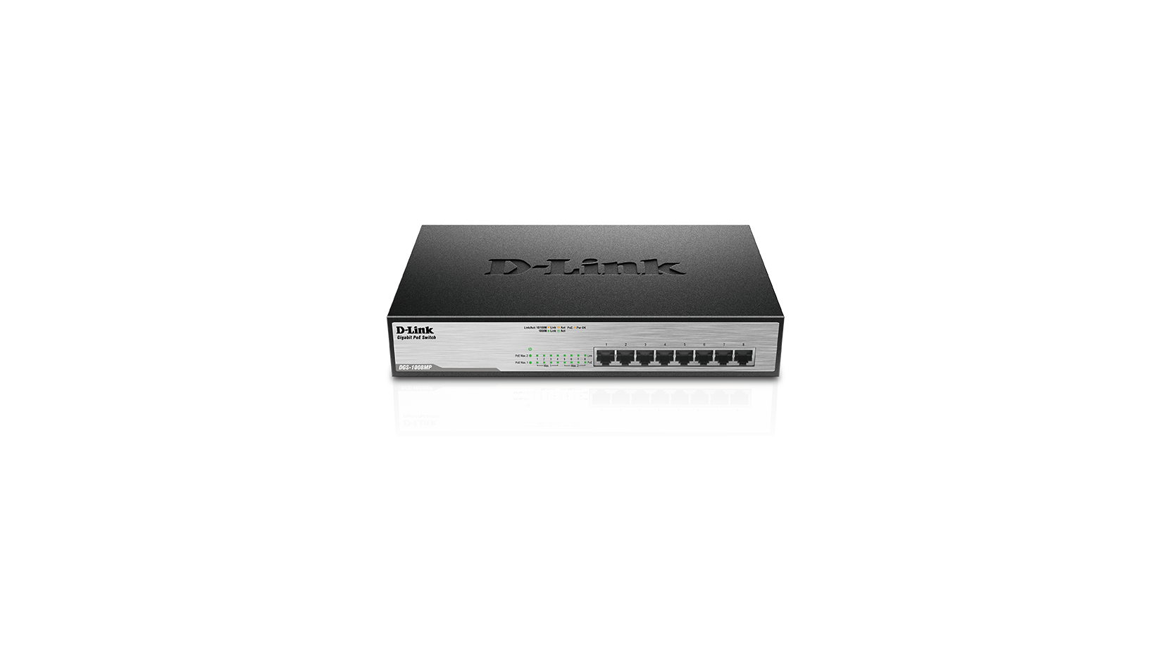 folie 1 von 3, vergrößern, 8-port desktop gigabit poe+ switch