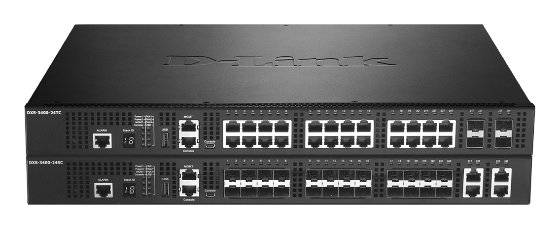 folie 1 von 5, vergrößern, dxs-340024sc/tc top of rack 10 gigabit stackable managed switches