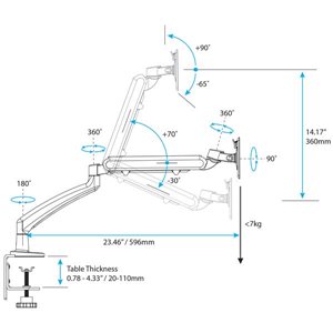 Full-Motion and Spring-Assisted Height Adjustment