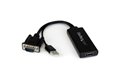 folie 1 von 5, vergrößern, startech.com vga auf hdmi adapter mit usb-audio & -stromversorgung – mobiler vga auf hdmi-konverter – 1080p