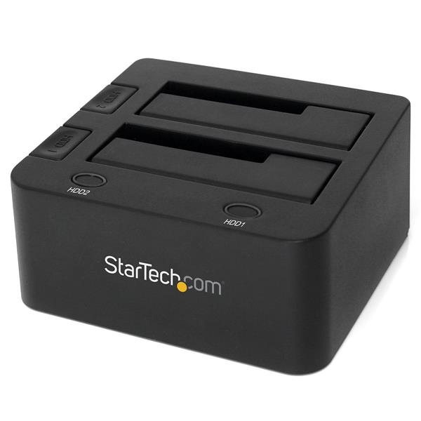 folie 1 von 4, vergrößern, docken sie zwei 2,5-zoll- oder 3,5-zoll-sata iii-ssds/hdds über usb 3.0 mit uasp