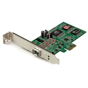 Connect a PCI Express-based desktop or rackmount PC directly to a fiber optic network using the Gigabit SFP of your choice