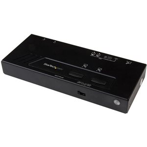 Automatically switch between two 4K video sources on two displays, utilizing fast-switching technology