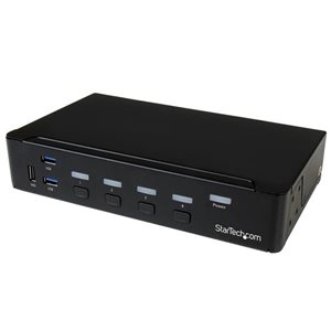 Control four DP computers using a single console with a built-in USB 3.0 hub for sharing additional peripheral devices