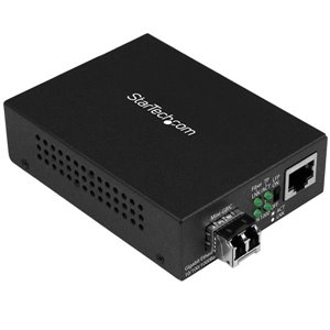 Convert and extend different networks over a Gigabit fiber cable connection up to 550m / 1804ft