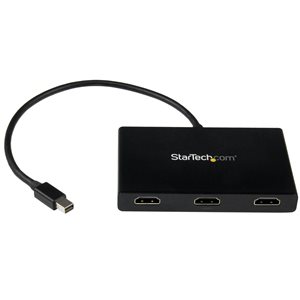 Use this adapter to connect three independent displays to a single mDP 1.2 port