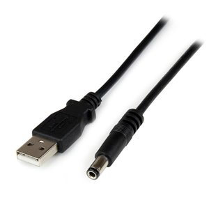 StarTech.com Câble d'alimentation USB vers prise CC de 2 m - Cordon USB  vers connecteur Type N 5,5 mm 5V - câble d'alimentation - USB (alimentation  uniquement) pour DC jack de 5,5