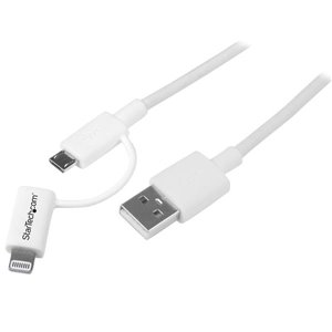 Charge or sync your Micro USB, iPhone, iPod or iPad device using a single cable