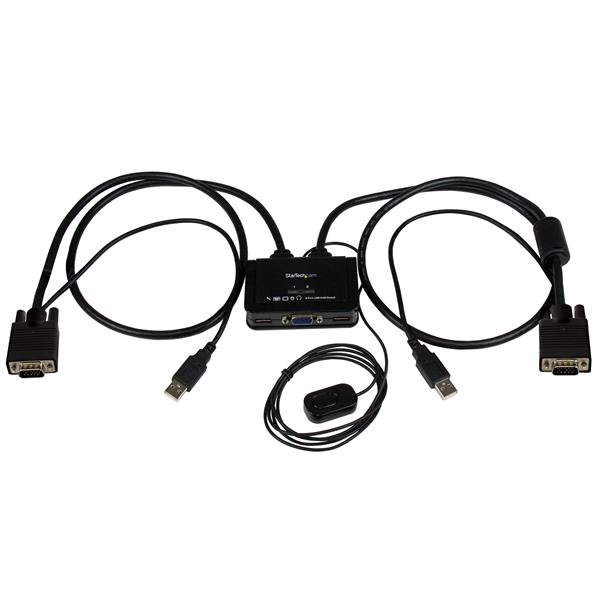 COMMUTATEUR KVM USB DE PARTAGE PC 2 PORTS DVI+VGA