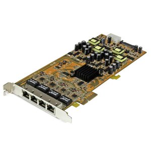 Add 4 Gigabit Power over Ethernet ports to a PCI Express-enabled computer