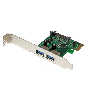Add 2 SuperSpeed USB 3.0 ports with SATA power to your PCI Express-enabled PC