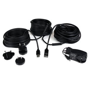 Power your USB devices directly from the USB port or through the included universal external power adapter