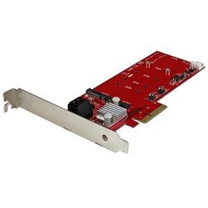 Add two Next Generation Form Factor M.2 SSDs and two SATA ports to your computer through PCI Express