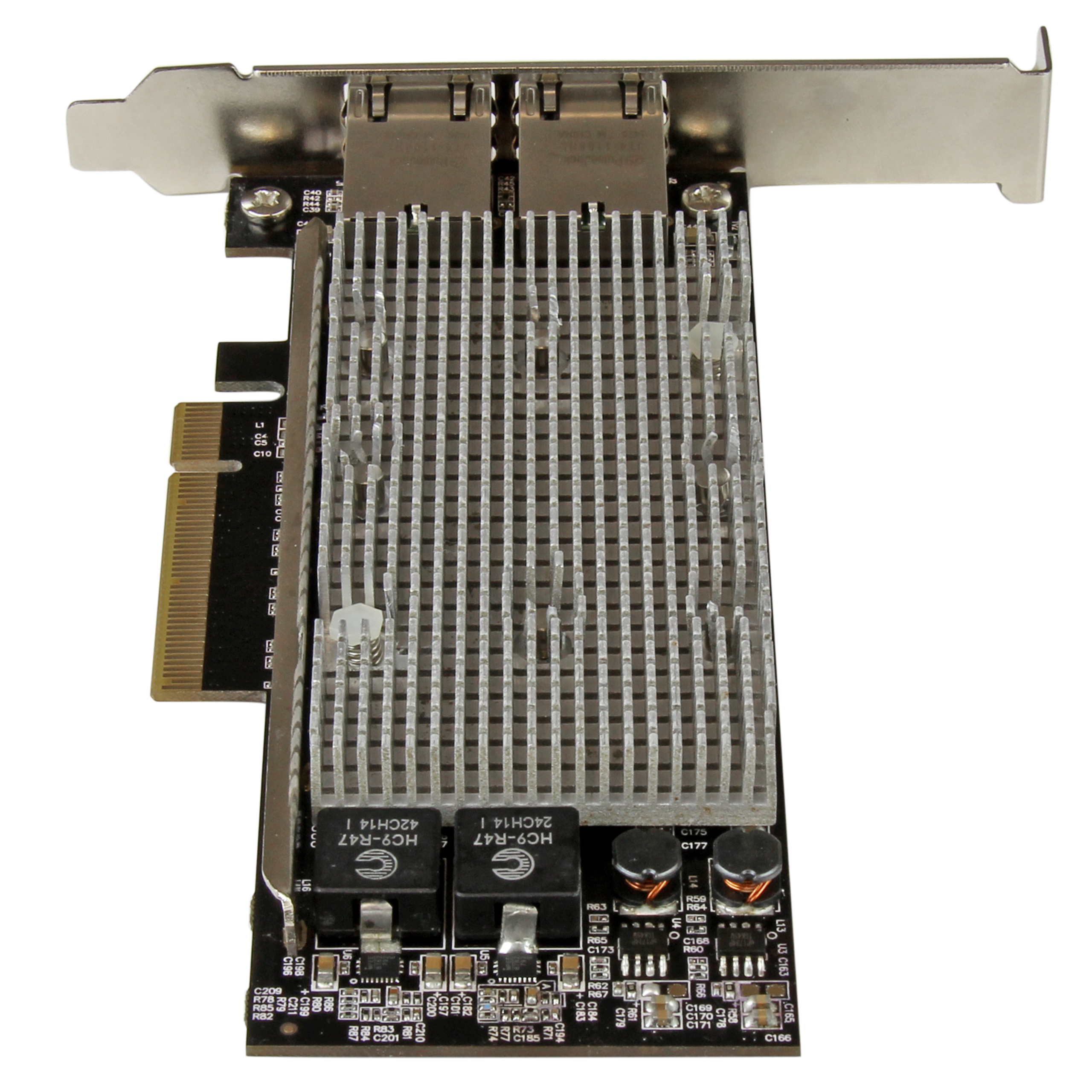 slide 3 of 4, show larger image, add two 10 gigabit ethernet ports (10gbps) to a client, server or workstation through one pci express slot
