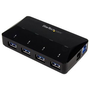Add four USB 3.0 ports to your computer, plus fast-charge your mobile device