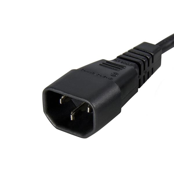 Prolongateur electrique 2m 3x1.5mm² cordon cable secteur m/ femelle iec usa  ordinateur pc ecran