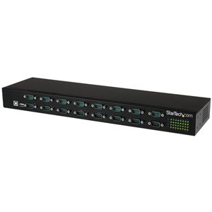 Convert a USB port into 16 RS232 serial ports in an industrial rack-mountable chassis - and daisy chain multiple hubs for a scalable solution