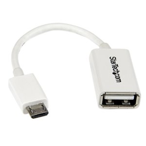 Connect your USB On-The-Go capable tablet computer or Smartphone to USB 2.0 devices (thumb drives, USB mouse or keyboard, etc.)