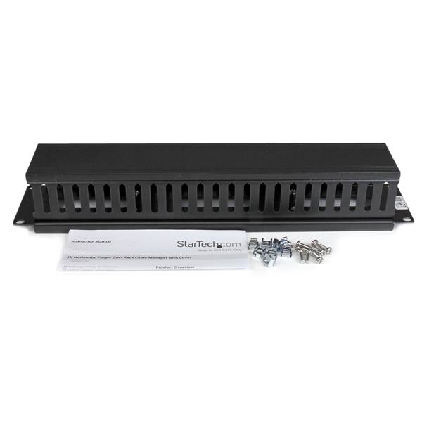 Panneau Gestion Câbles GeeekPi 0.5U 10 Pouces - 3 Anneaux D - Pour Rack Serveur DeskPi - Noir