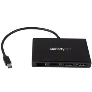 Use this multi-stream transport hub to connect four DP monitors to a single mDP 1.2 port