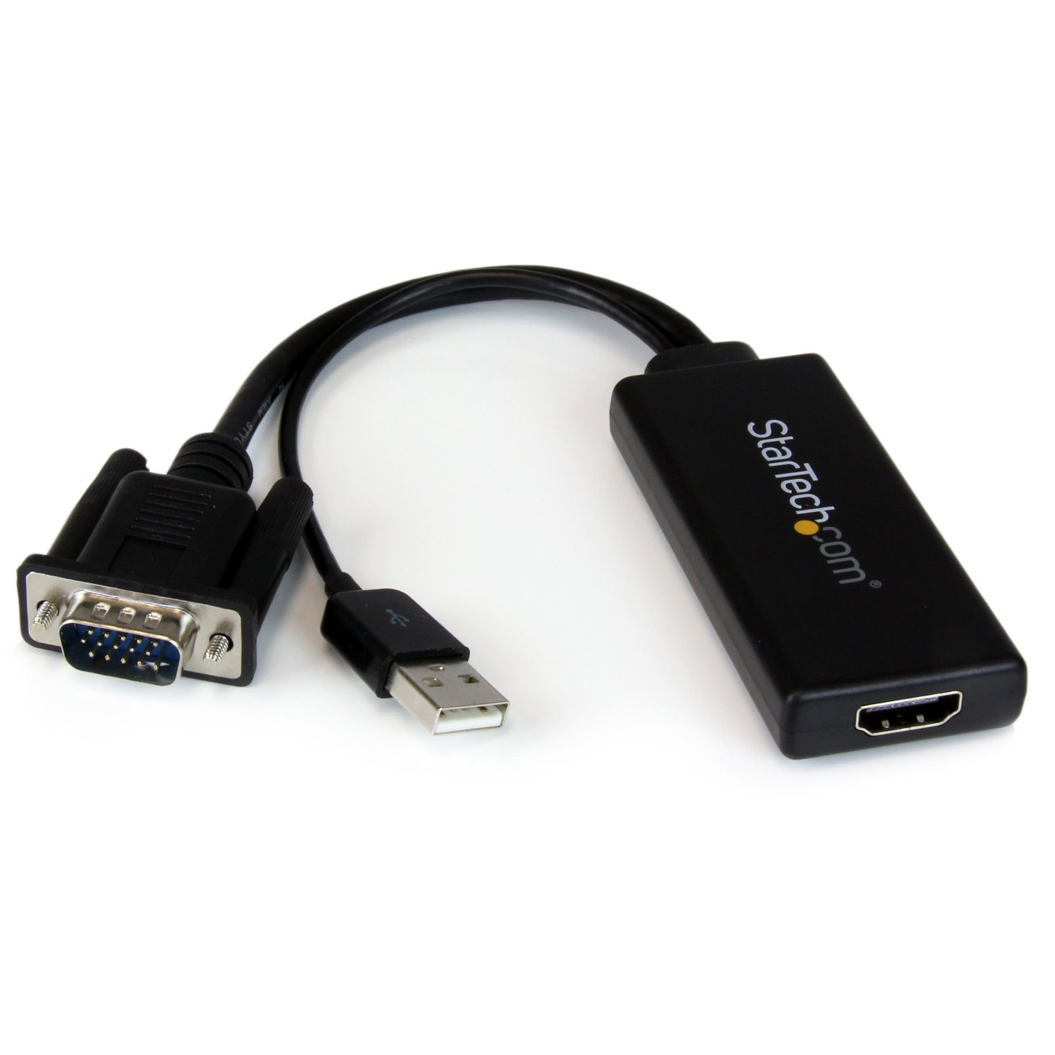 diapositiva 1 de 5, aumentar tamaño, convierta una señal vga de un laptop u ordenador a hdmi (con alimentación usb)