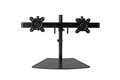 folie 1 von 7, vergrößern, sparen sie platz, indem sie zwei lcd- oder led-monitore von bis zu 24 zoll an einer einzigen low profile-basis montieren