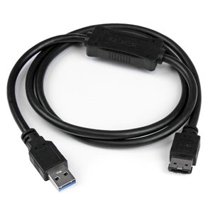 Connect an eSATA storage device to a USB 3.0 port on your laptop or desktop