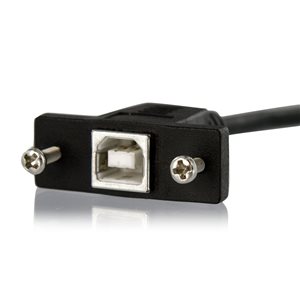 Fournit un port de montage femelle USB B pour vos boîtiers personnalisés