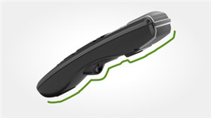 Ergonomically shaped for perfect fit in the hand