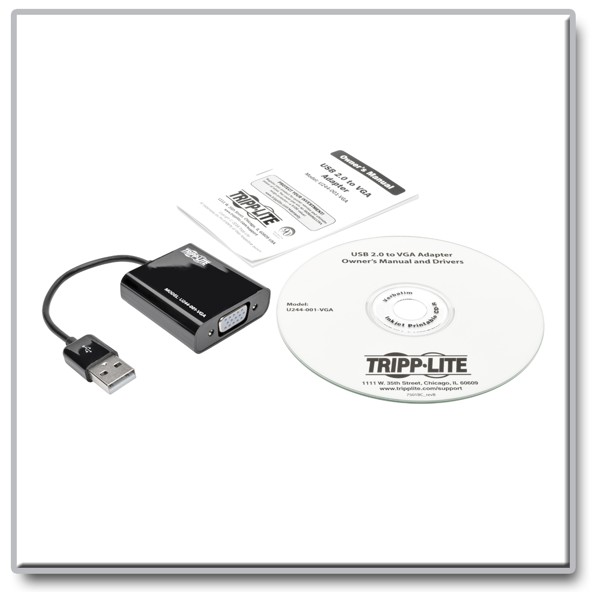 Tripp Lite USB 2.0 to VGA Dual/Multi-Monitor External Video