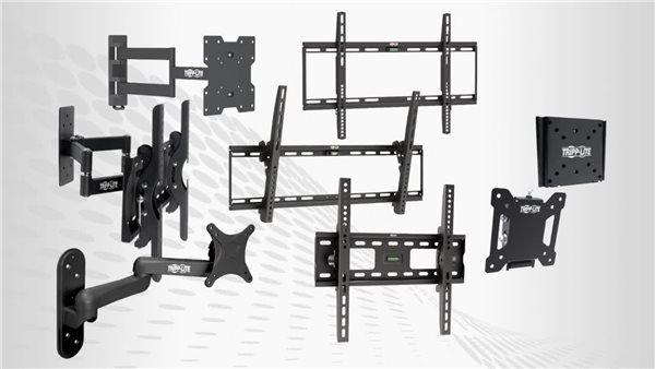 thumbnail video image 2 of Tripp Lite Fixed Wall Mount for 13" to 27" TVs and Monitors, 2 of 10