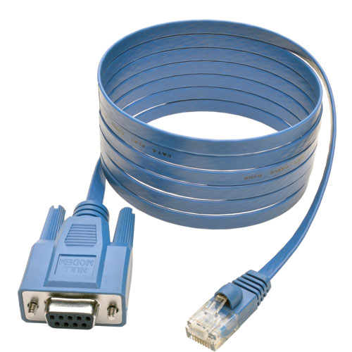 Tripp Lite 6ft Serial Console Port Rollover Cable RJ45 to DB9F 6' - serial cable DB-9 to RJ-45 - 6 ft