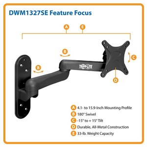 Ideal For 13”-27” Displays – This Full-Motion Wall Mount is Simple to Install & Guaranteed to Last!
