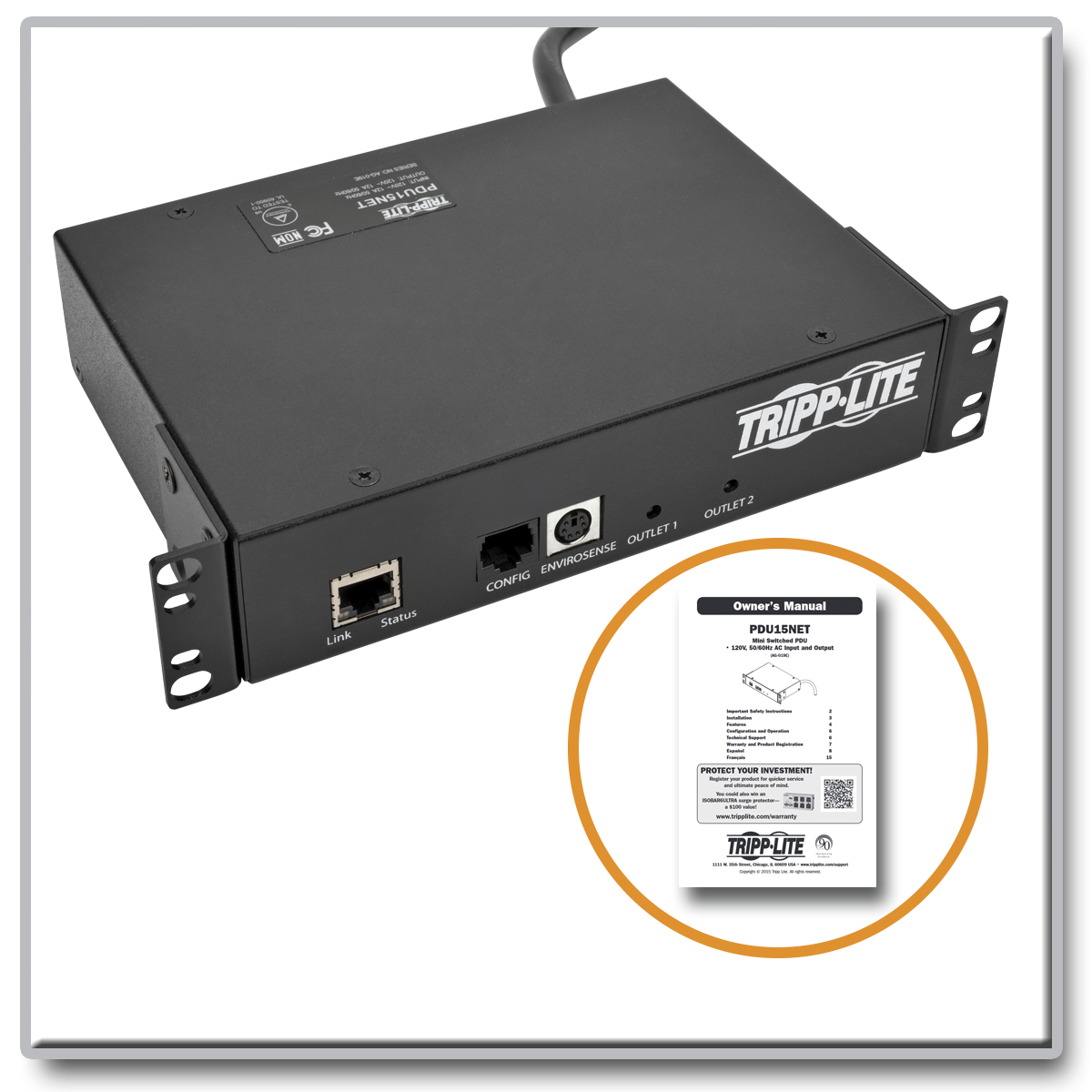 Tripp Lite PDU Switched Mini 1.4kW 120V 2 x 5-15R 100-127V Input 