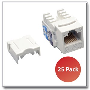 Cat6 RJ45 UTP 110 Type Punch Down Keystone Jack White Color