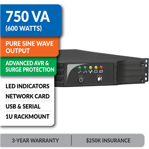 SMART750RM1UN SmartPro® Line-Interactive Rack/Tower Sine Wave UPS with Network Card