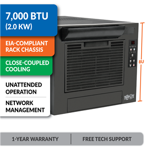 SRCOOL7KRM 7,000 BTU Rack-Mounted Air Conditioning Unit with Network Management Support