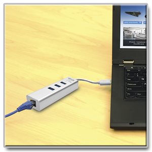 Connect to a Gigabit Network Without an Internal Ethernet Card and Add 3 USB 3.0 Ports