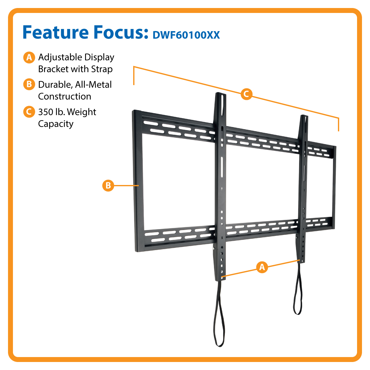 Tripp Lite Display TV LCD Wall Monitor Mount Fixed 60