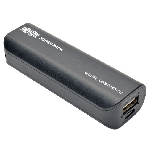 Tripp Lite Black 2600 mAh Portable Mobile Power Bank USB